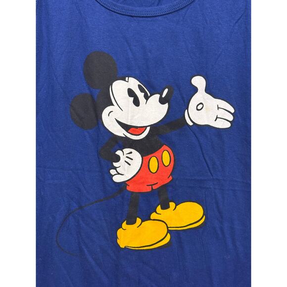 Vintage Mickey Mouse Tank Size M Blue Disney Disneyland Disneyworld Retro - Picture 2 of 7
